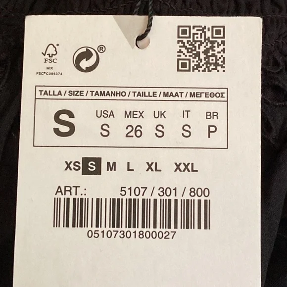 NWT. Zara Black Openwork Crossover V-neck Midi Tank Dress. Size S. - Picture 9 of 13